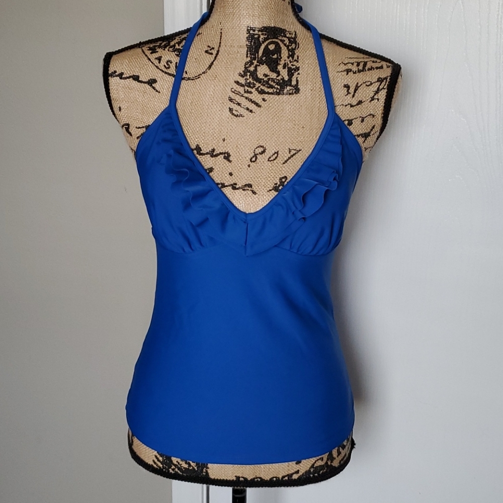 Old Navy Royal Blue Halter Tankini Top